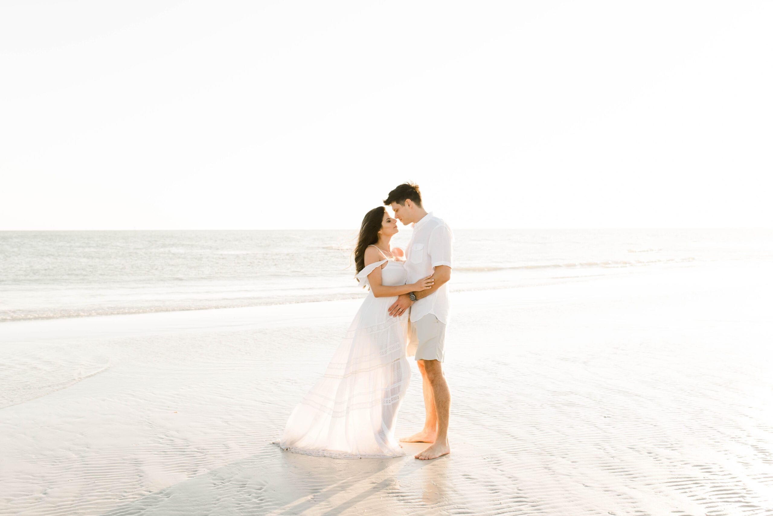 Family Maternity Session | Honeymoon Island