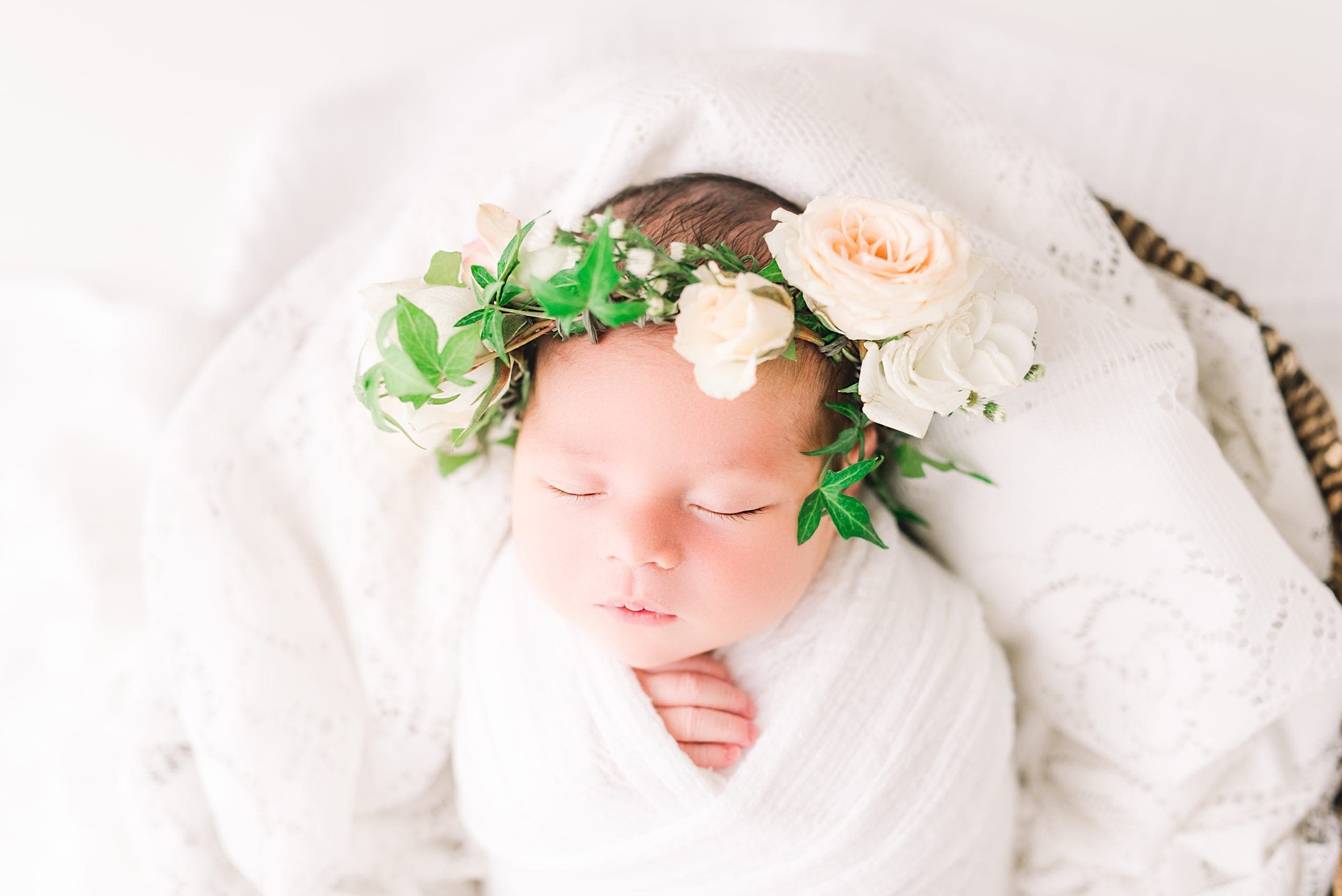 Fresh Flower Crown | Newborn Studio Session