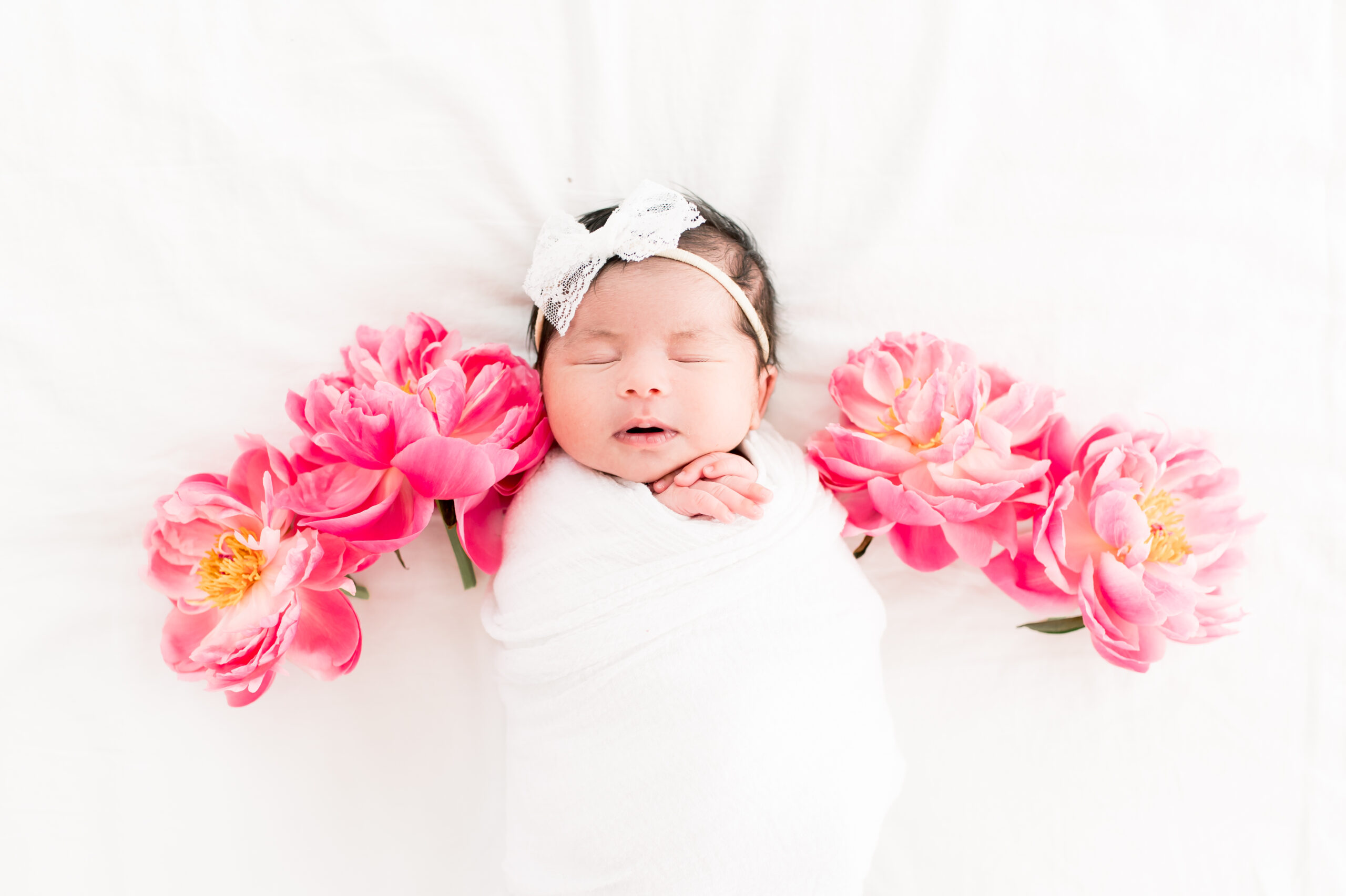 Newborn Session | Fresh Peonies | Natural Light Photography